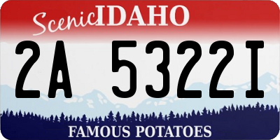 ID license plate 2A5322I