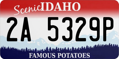 ID license plate 2A5329P