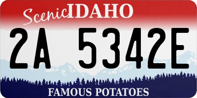 ID license plate 2A5342E