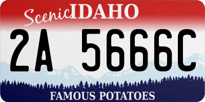 ID license plate 2A5666C