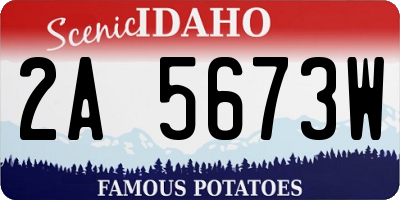 ID license plate 2A5673W