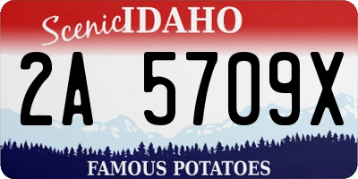 ID license plate 2A5709X