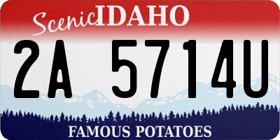 ID license plate 2A5714U