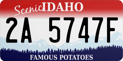 ID license plate 2A5747F