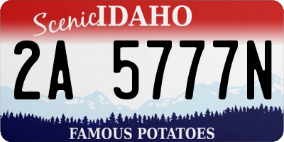 ID license plate 2A5777N