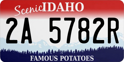 ID license plate 2A5782R