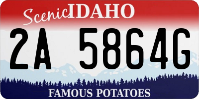 ID license plate 2A5864G