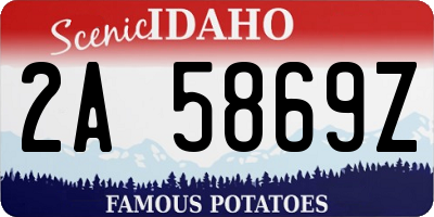 ID license plate 2A5869Z