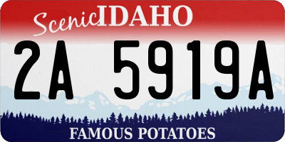 ID license plate 2A5919A