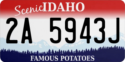 ID license plate 2A5943J