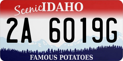 ID license plate 2A6019G