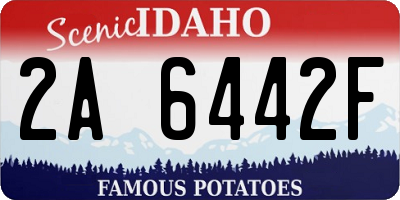 ID license plate 2A6442F