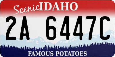ID license plate 2A6447C
