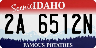 ID license plate 2A6512N