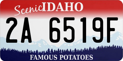 ID license plate 2A6519F