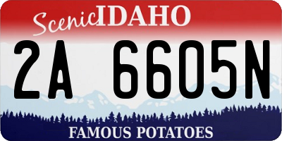 ID license plate 2A6605N