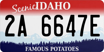 ID license plate 2A6647E