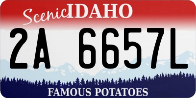 ID license plate 2A6657L