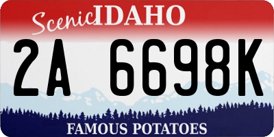 ID license plate 2A6698K