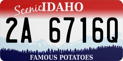 ID license plate 2A6716Q