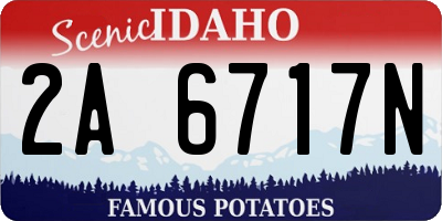 ID license plate 2A6717N