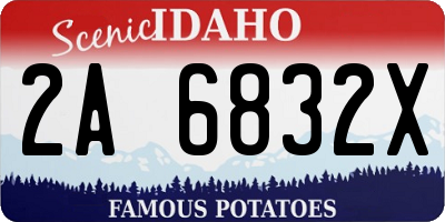 ID license plate 2A6832X