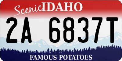 ID license plate 2A6837T