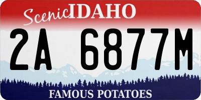 ID license plate 2A6877M