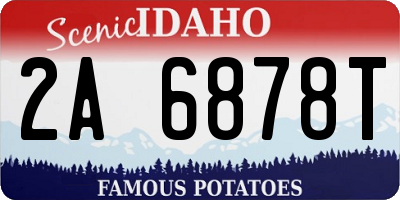 ID license plate 2A6878T