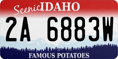 ID license plate 2A6883W