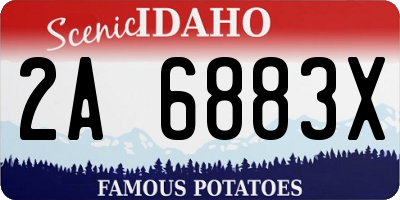 ID license plate 2A6883X