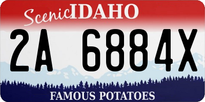 ID license plate 2A6884X