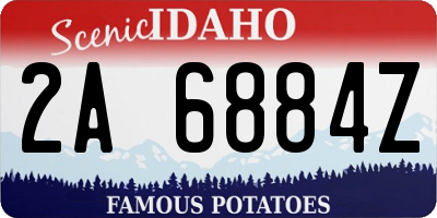 ID license plate 2A6884Z