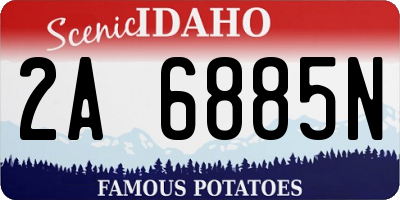 ID license plate 2A6885N