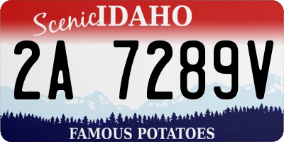 ID license plate 2A7289V