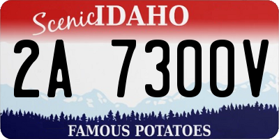 ID license plate 2A7300V