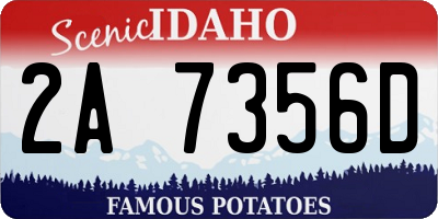 ID license plate 2A7356D