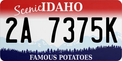 ID license plate 2A7375K