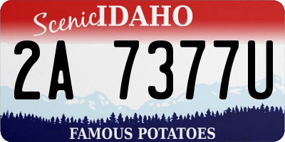 ID license plate 2A7377U