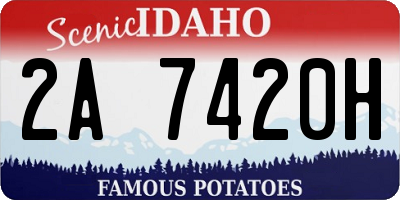 ID license plate 2A7420H