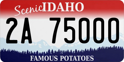 ID license plate 2A7500O