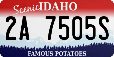 ID license plate 2A7505S