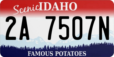 ID license plate 2A7507N