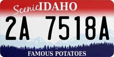 ID license plate 2A7518A