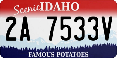 ID license plate 2A7533V