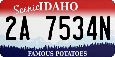 ID license plate 2A7534N