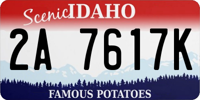 ID license plate 2A7617K