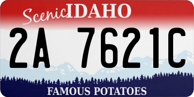 ID license plate 2A7621C