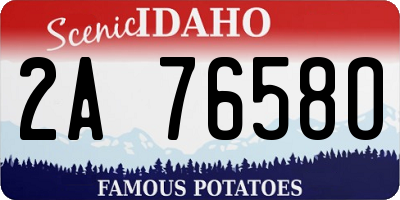 ID license plate 2A7658O