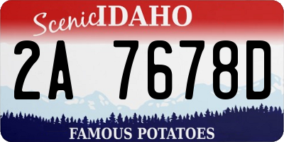 ID license plate 2A7678D